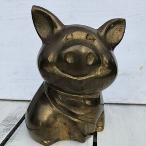 Vintage Brass "Piggy" Bank